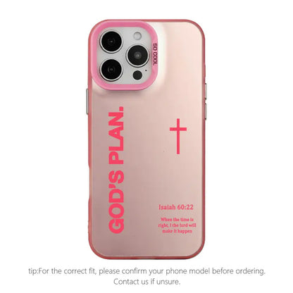 GOD’S PLAN Cross Isaiah for Iphone Samsung Galaxy Case Iphone 17Pro Max Air 16E 15Plus 14 13 12 11 XR XS S25 S24 S23 S22 Phone Case, God'S Gift, Faith, Personality, Gradient, Protective Silicone Cover, Protection Durable, Shockproof Drop.Wc71