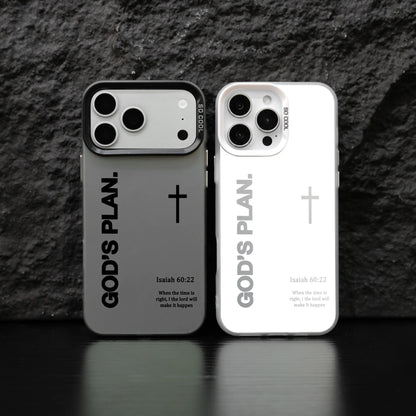GOD’S PLAN Cross Isaiah for Iphone Samsung Galaxy Case Iphone 17Pro Max Air 16E 15Plus 14 13 12 11 XR XS S25 S24 S23 S22 Phone Case, God'S Gift, Faith, Personality, Gradient, Protective Silicone Cover, Protection Durable, Shockproof Drop.Wc71