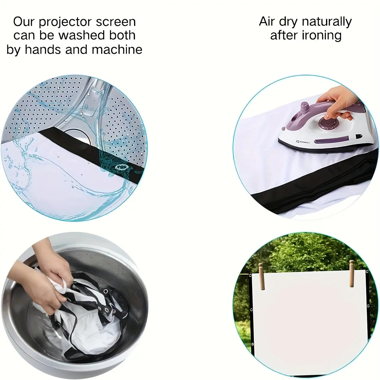 Portable HD Projection Screen 100/120 Inch - Foldable Wrinkle-Free Oxford Cloth Manual Home Theater Screen for Indoor & Outdoor Use, Backyard Movies, Camping, Media Display, Camping Entertainment, Landscape Compatible, Outdoor Movie Screen, 16:9